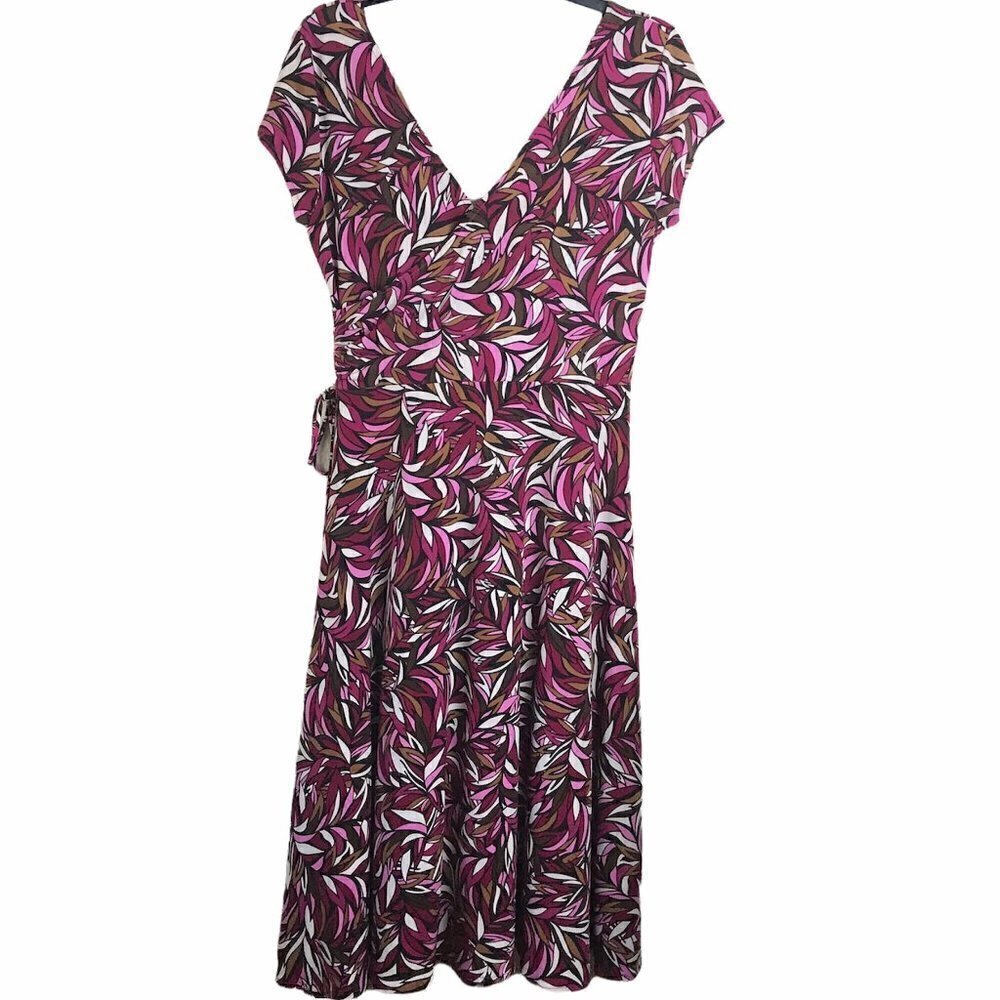 CHADWICK - Short Cap Sleeve V-Neck Front and Back Bodice Ruched Dress - Picture 2 of 8